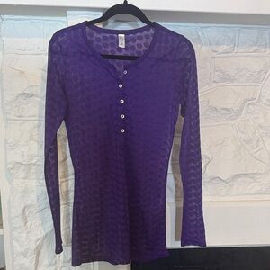 Elegant Purple Long Sleeve Women's Top